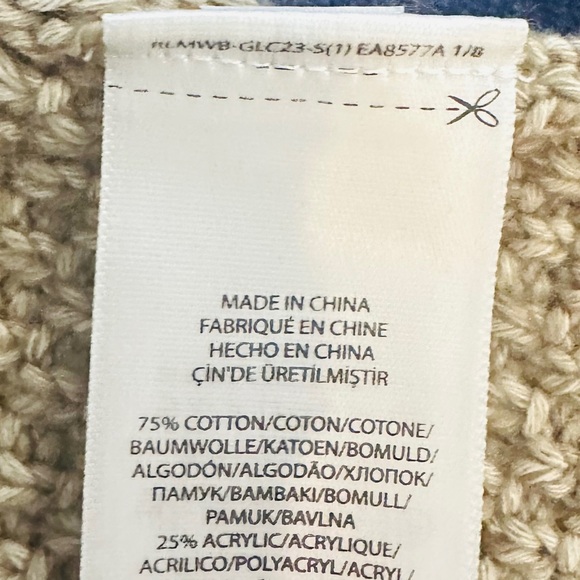 🌹Polo by Ralph Lauren Cableknit Midi-Length Sweater Dress, Size XL, Oatmeal - Picture 5 of 5